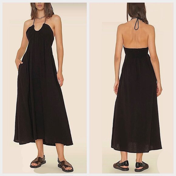 XiRENA Dresses & Skirts - New Xirena Maggie Halter Neck Dress in Black Size Small